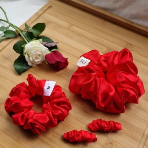 Ruby Flame oversized scrunchie