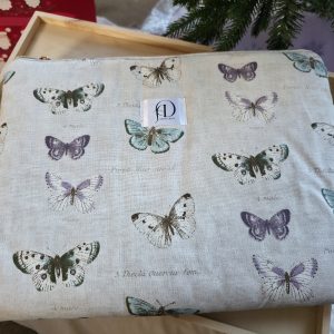 Butterflies on Canvas Laptop Sleeve - Floral Cotton Lining