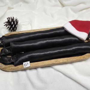 Heatless satin curling rollers set of 3 black